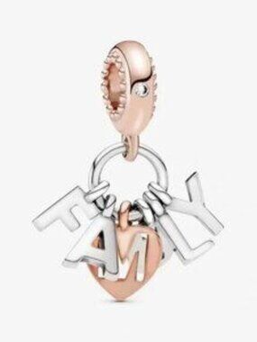 Pandora Family Charm Rose Gold and Silver